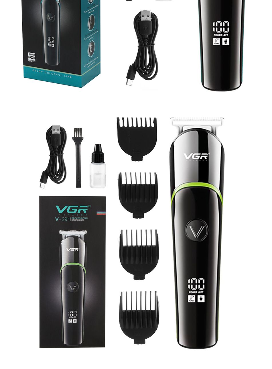 V-291迷你儿童理发器 便携LED数显电充插两用理发剪修剪器 家用婴儿理发器详情12