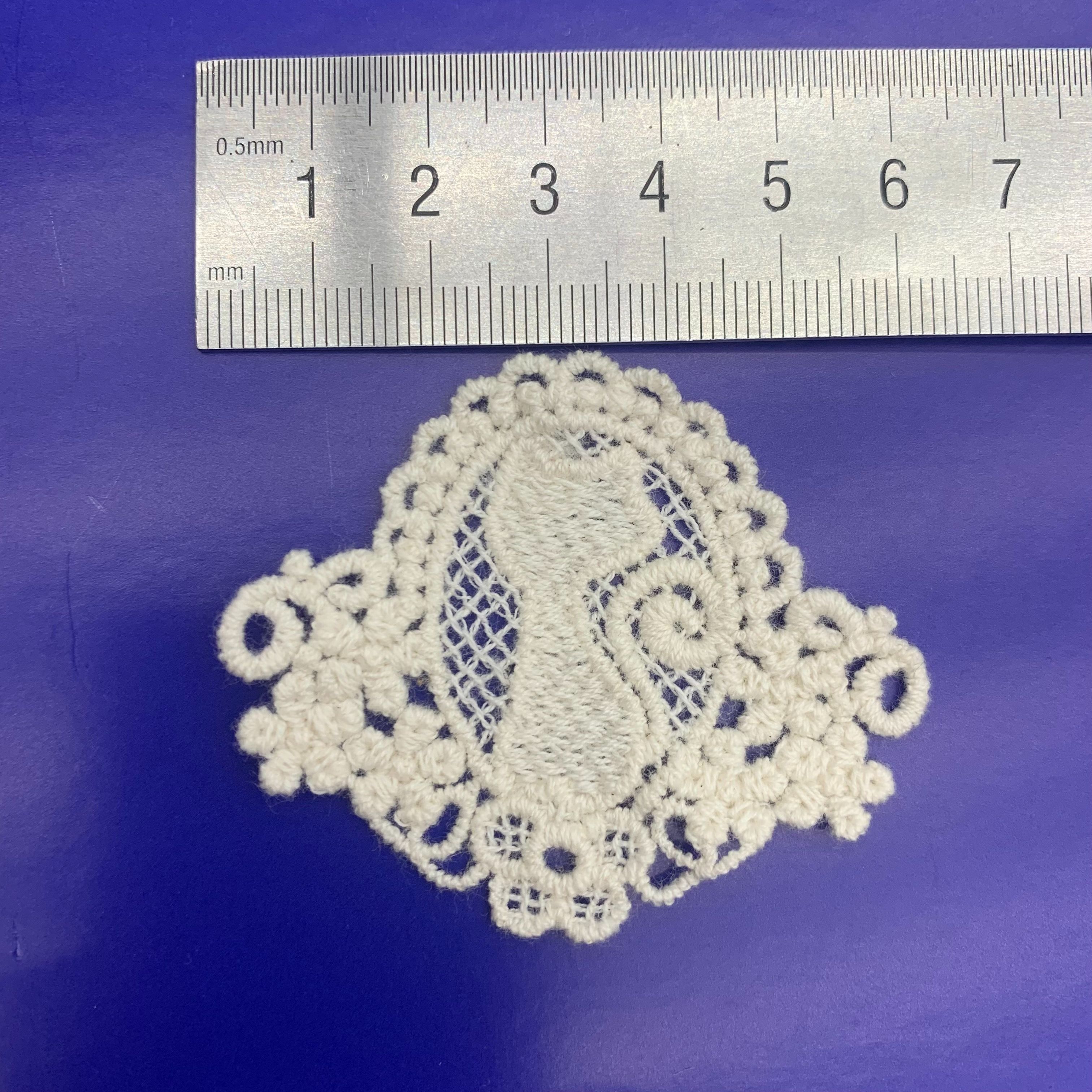 Lace, cotton fabric, embroidery, handcrafted lace, glass yarn, snow yarn, pleated tape, decorative materials, multi-purpose DIY accessories Specification image