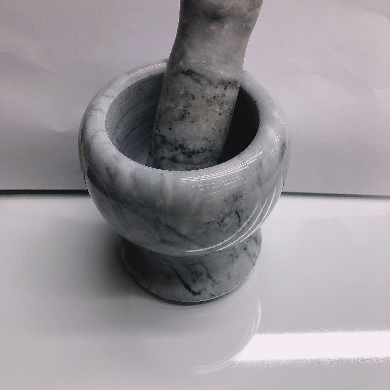 石头手工捣碎捣蒜器药盅产品图