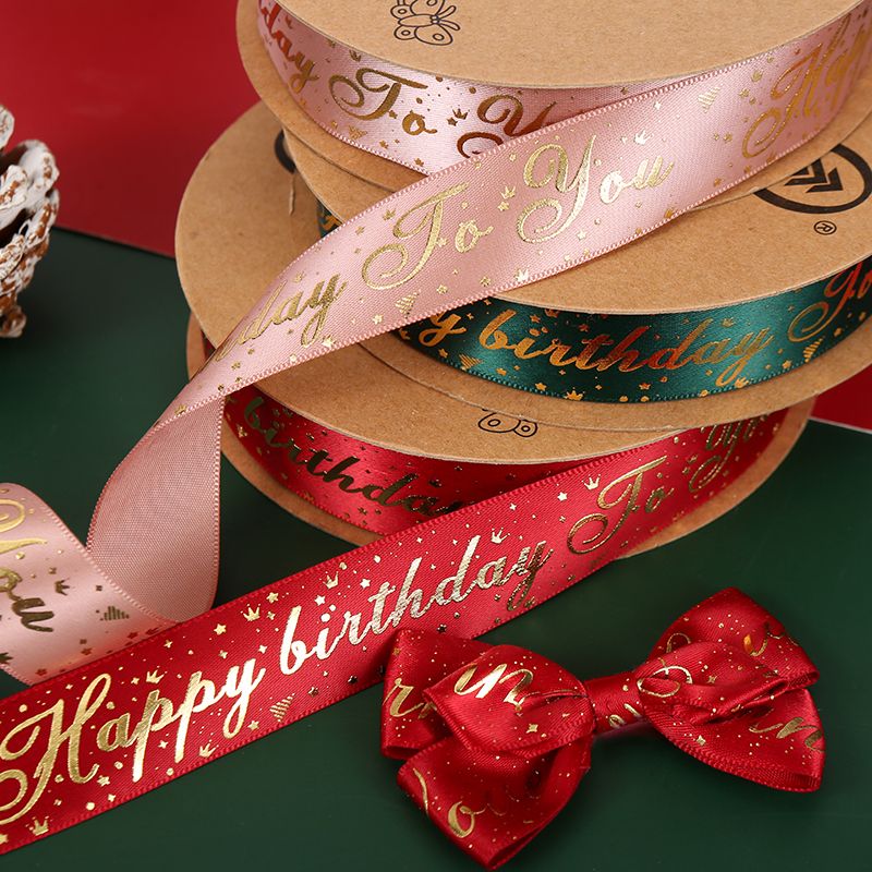 Christmas bronzed alphabet Polyester with gift box packaging bow DIY holiday decoration decoration materials