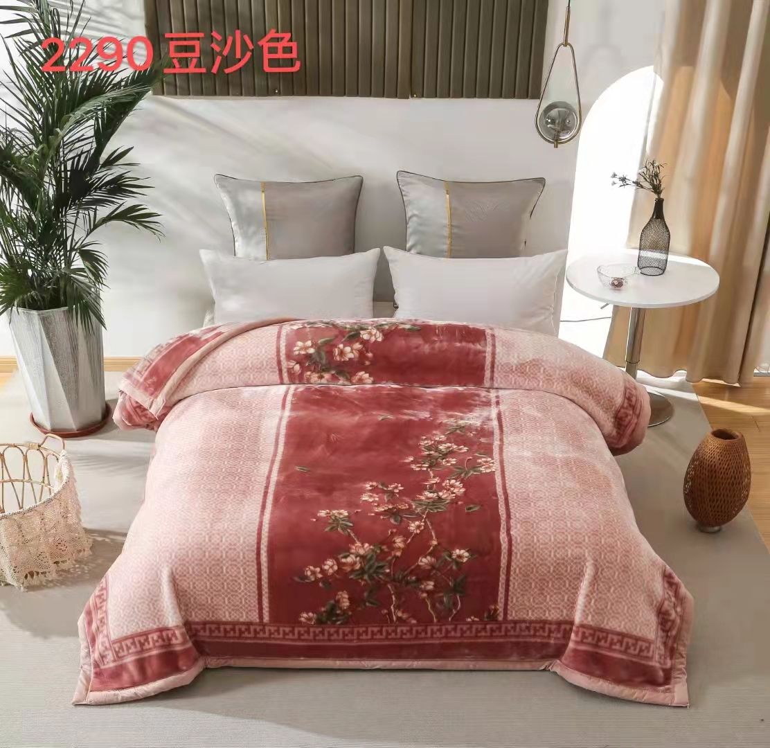 Cross-border new thickened, fleece, warm and soft double-layer Angolan Raschel blanket, wedding blanket, group purchase gift blanket pic 26