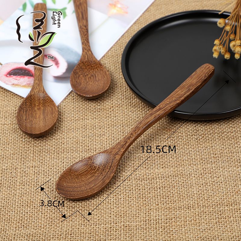 鸡翅木异形大尖匙18.5*3.6CM咖啡匙火锅调料勺子搅拌棒小勺奶茶蜂蜜调料专用量勺