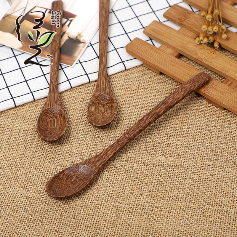 Chicken wing wood large round head spoon 20*2.8CM coffee spoon, hot pot seasoning spoon, stirring rod, small spoon, special measuring spoon for milk tea and honey seasonings Specification drawing