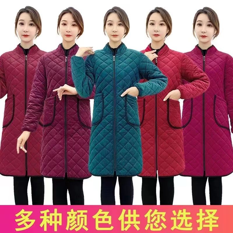 Multi-Color Optional Diagonal Check Cotton Coat