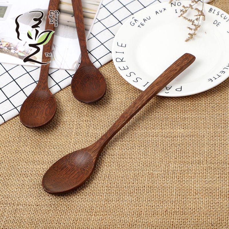Chicken wing wood 23.5 pointed spoon 23.5*4.2CM coffee spoon, hot pot seasoning spoon, stirring rod, small spoon, special measuring spoon for milk tea and honey seasonings Specification drawing