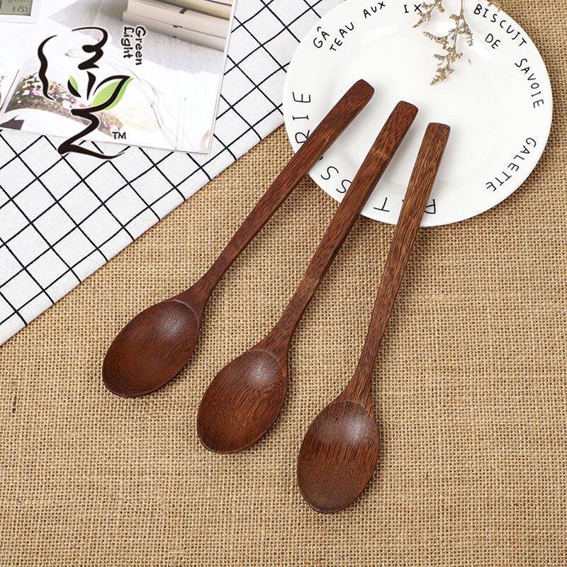 Chicken wing wood 23.5 pointed spoon 23.5*4.2CM coffee spoon, hot pot seasoning spoon, stirring rod, small spoon, special measuring spoon for milk tea and honey seasonings full figure