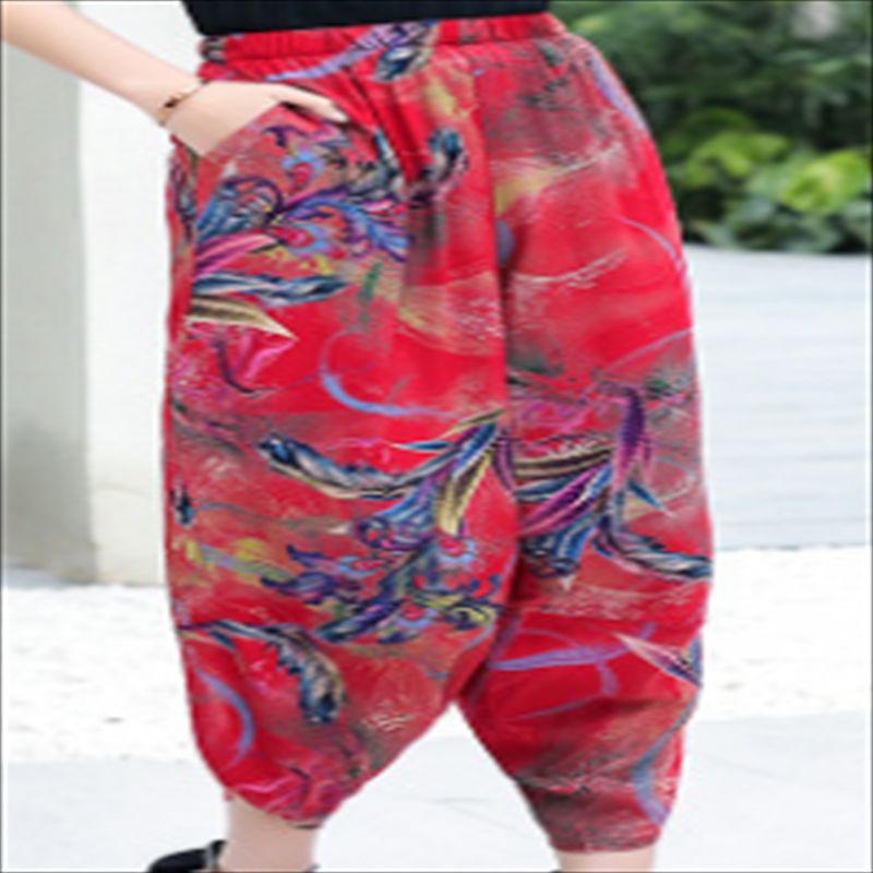 妈妈裤厂家直销花裤舒适耐穿