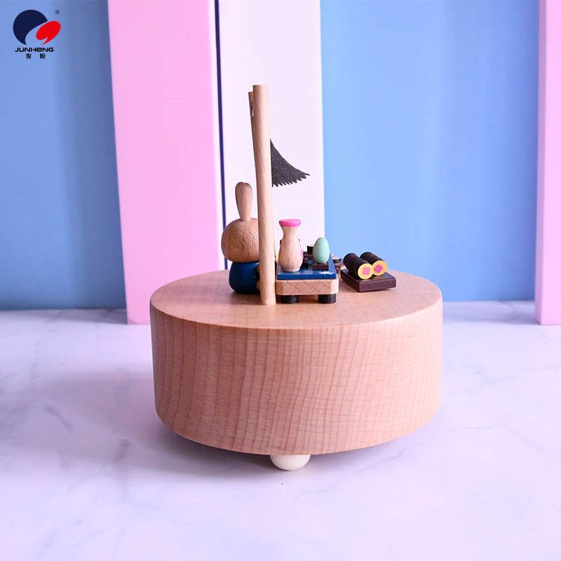 Factory direct cat Sky City wooden music box birthday gift couple children panda creative spin Application Scenario