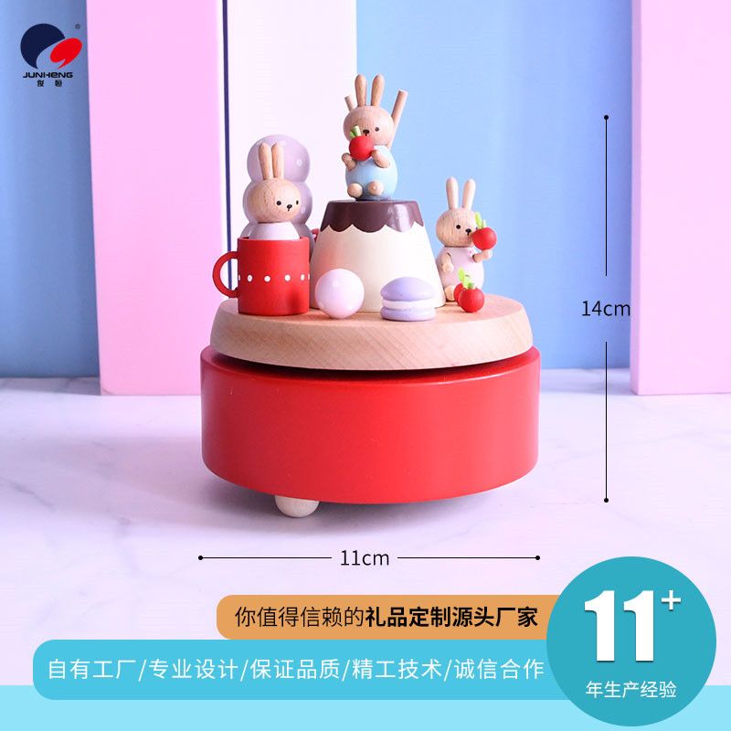 Factory direct sales cat Sky City wooden music box Birthday gift Valentine gift high-grade exquisite decoration full figure