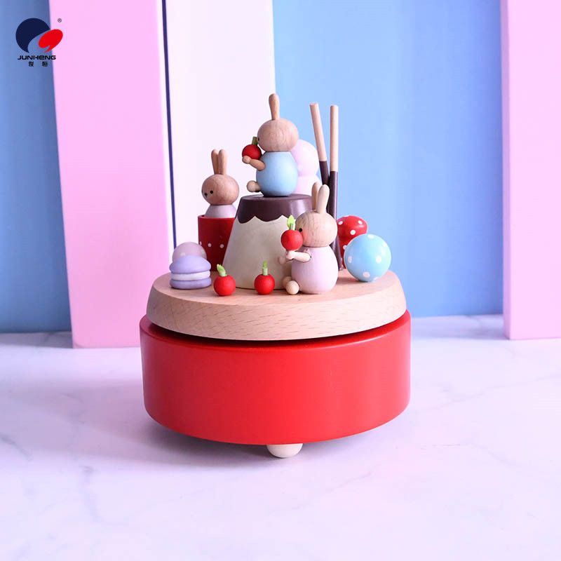 Factory direct sales cat Sky City wooden music box Birthday gift Valentine gift high-grade exquisite decoration details Picture