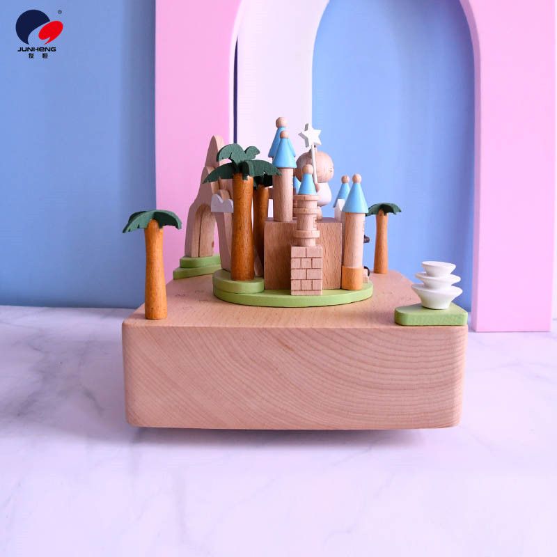 Factory direct sales Cat Sky City music box Wooden machinery Birthday gift Wedding gift Love Ferris wheel Application Scenario