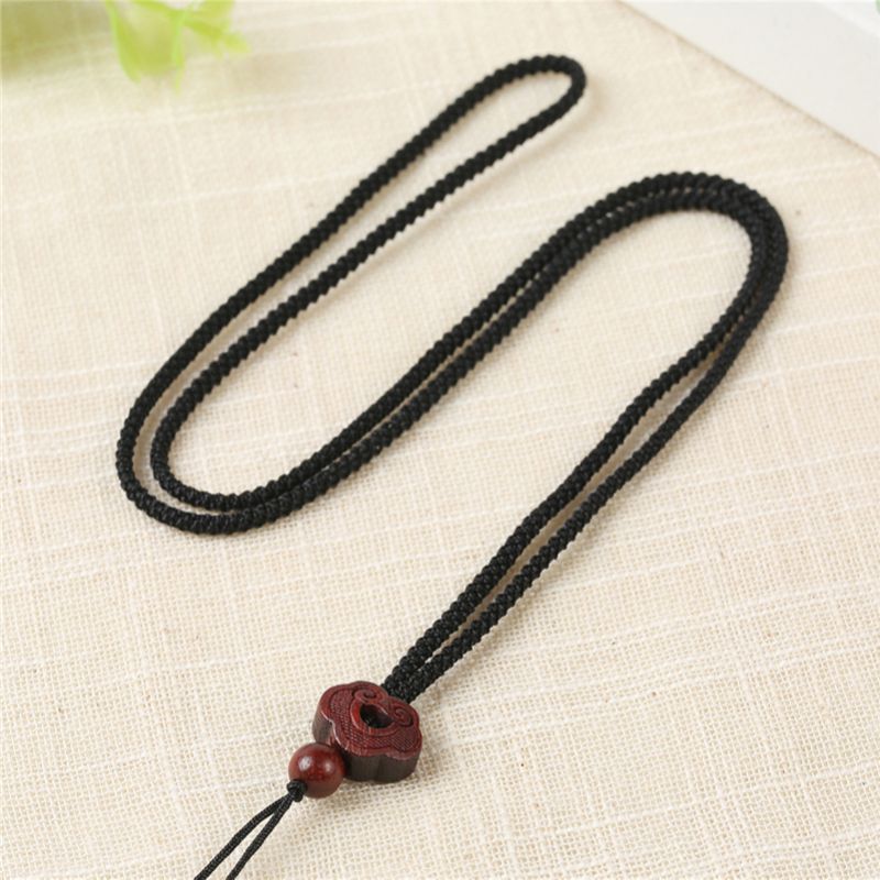 1.5 yuan hand-woven non-adjustable dragon-patterned rope, sandalwood auspicious cloud pendant, hanging rope, necklace rope Specification image