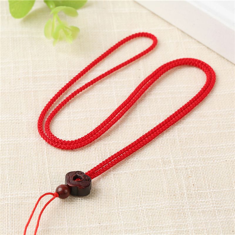 1.5 yuan hand-woven non-adjustable dragon-patterned rope, sandalwood auspicious cloud pendant, hanging rope, necklace rope details Picture