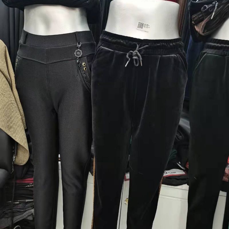 بناطيل رياضية قطنية عالية الخصر أنيقة باللون الأسود متعددة الاستخدام للسيدات - ربيع 2020