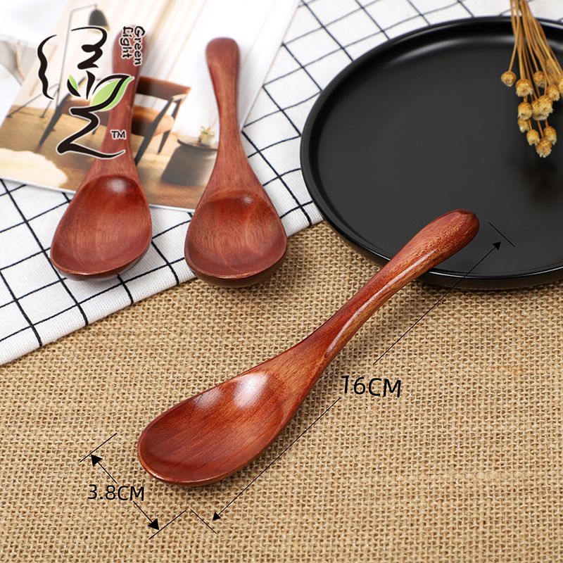 lacquer half round handle 16 * 3.8cm coffee spoon hot pot seasoning stirring rod small spoons  thumbnail