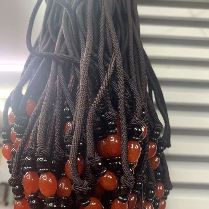 Tejido a mano no ajustable rojo agate color pavo real agate color arroz cuentas suéter cadena colgante cordón collar cuerda Application Scenario