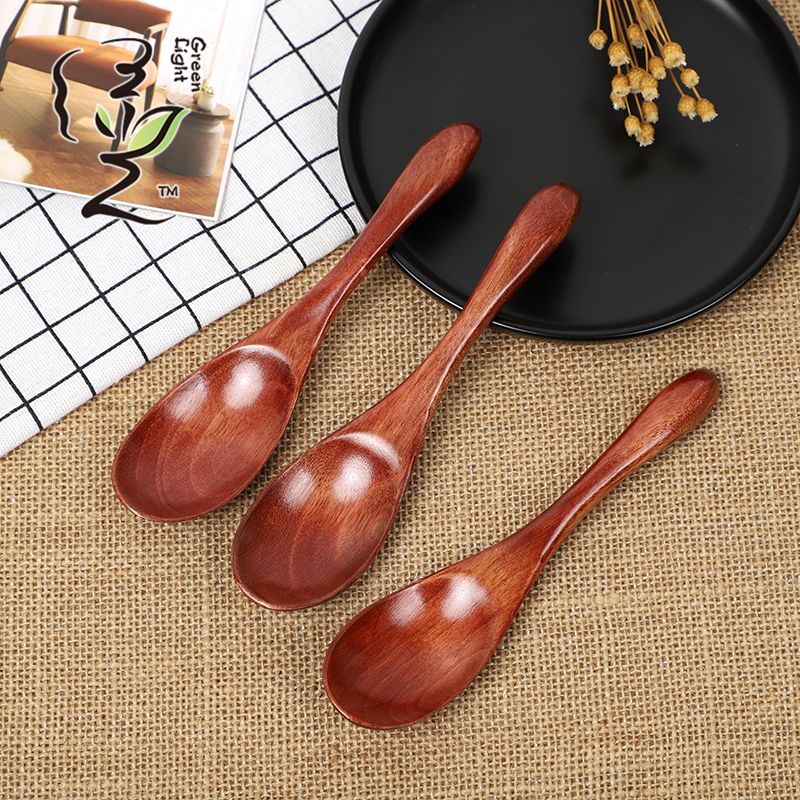 Old lacquer semi-round handle spoon 16*3.8CM coffee spoon, hot pot seasoning spoon, stirring rod, small spoon, special measuring spoon for milk tea and honey seasonings full figure