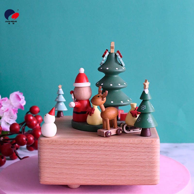 Factory direct sales of cat wooden Christmas birthday gift lovers festive wedding music box love wedding details Picture