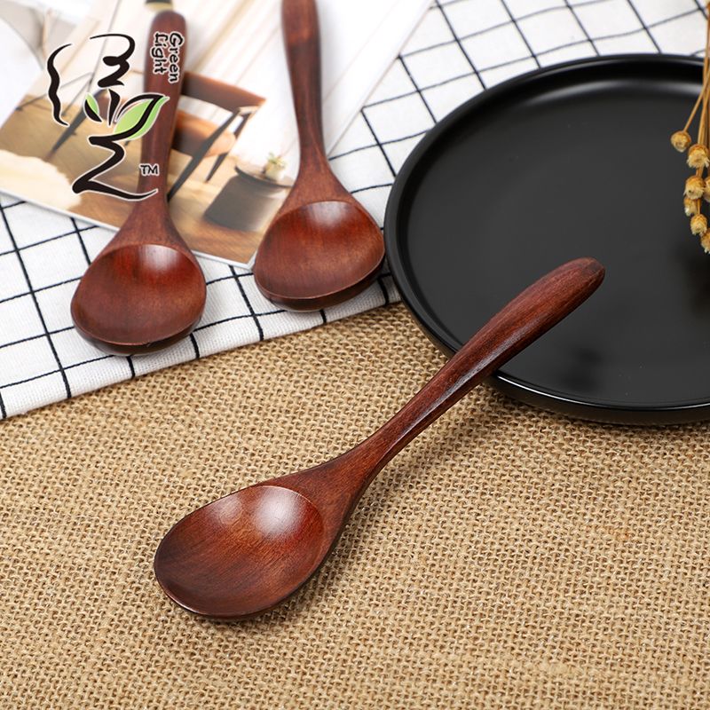 Old lacquer semi-round handle spoon 16*4.CM coffee spoon, hot pot seasoning spoon, stirring rod, small spoon, special measuring spoon for milk tea and honey seasonings Specification drawing