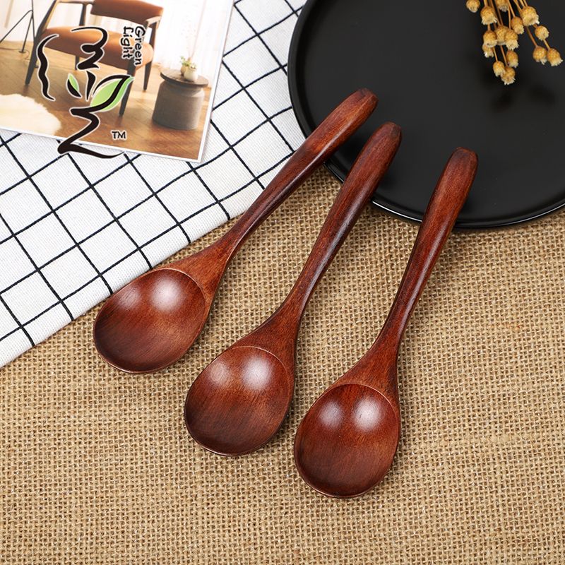 Old lacquer semi-round handle spoon 16*4.CM coffee spoon, hot pot seasoning spoon, stirring rod, small spoon, special measuring spoon for milk tea and honey seasonings full figure