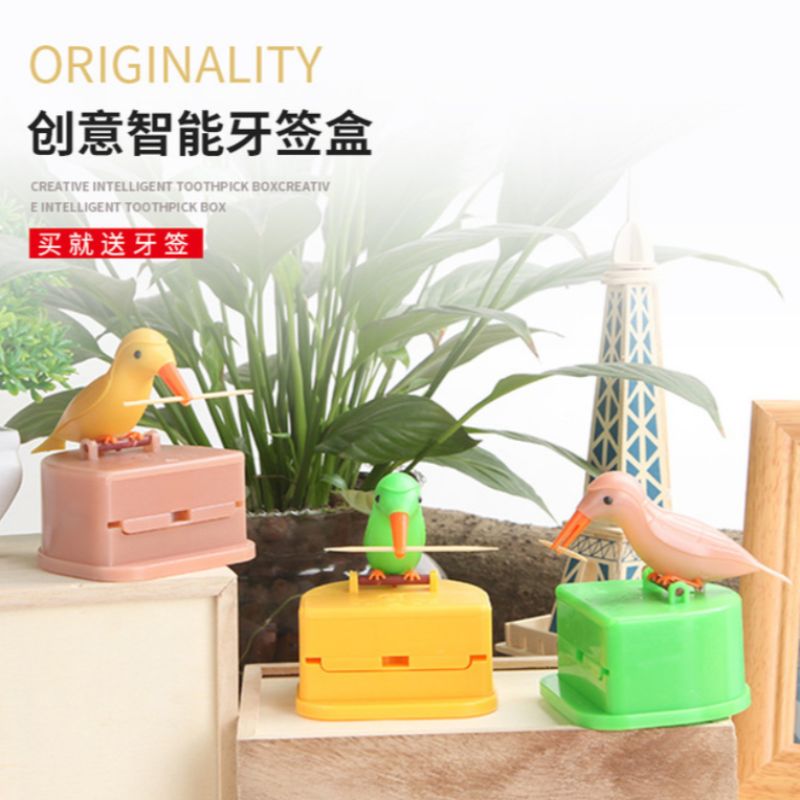 Creative Woodpecker toothpick box