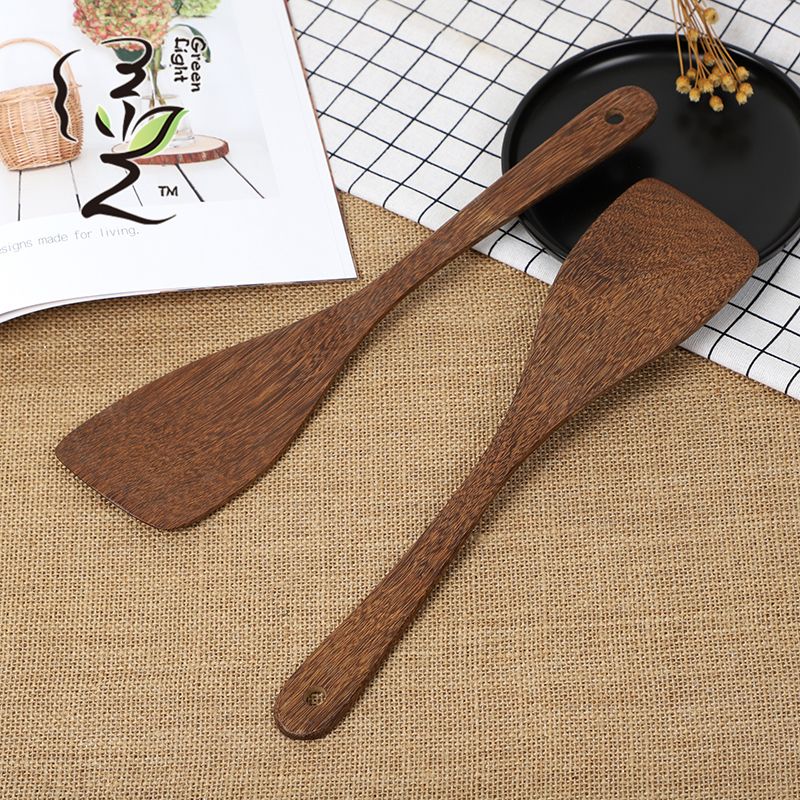 Spatula for chicken wings, wooden spatula, 32*7.5CM, non-stick pan, household non-stick pan, wooden spoon, high-temperature resistant wooden stir-frying spatula details Picture