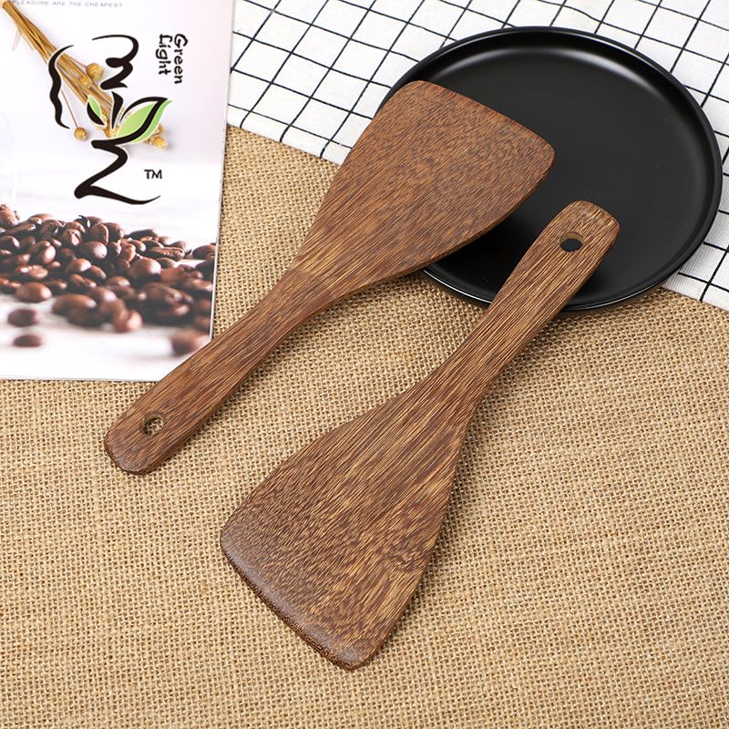 Chicken wing wood rice spoon 22*7.8CM rice spatula rice spoon rice cooker rice spoon non-stick pan 2 rice spoons details Picture