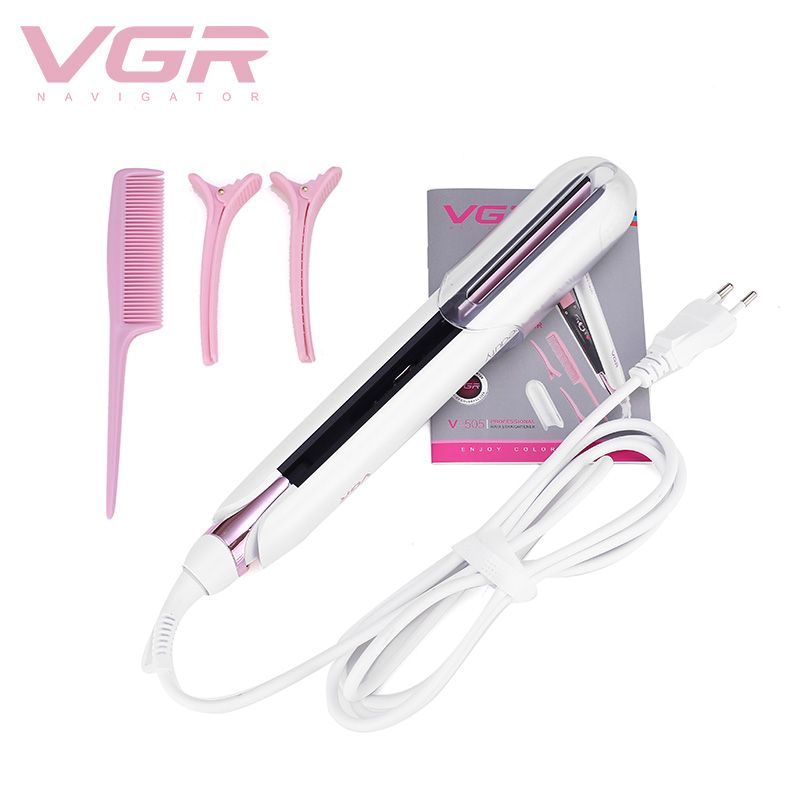 V-505 Hair straightener, ladies' hair straightener, ceramic non-damaging hair care tool, hair perming device Specification image