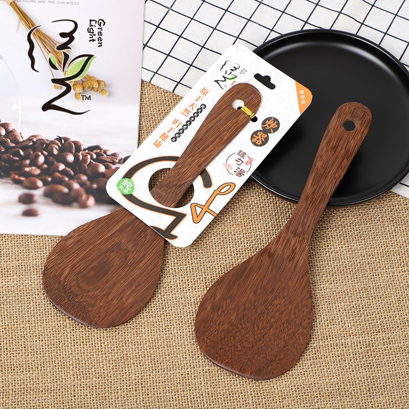 Chicken wing wooden rice spoon 22*7.8CM, rice scoop scoop, rice cooker scoop, eco-friendly solid wood rice scoop scoop, rice spoon, household wooden rice scoop full figure