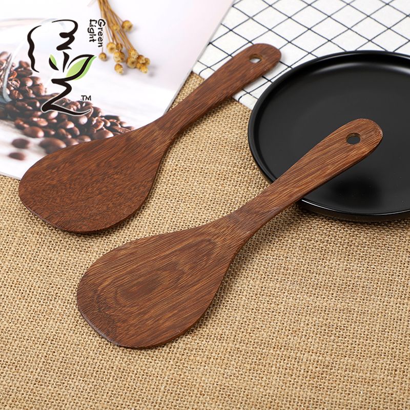 Chicken wing wooden rice spoon 22*7.8CM, rice scoop scoop, rice cooker scoop, eco-friendly solid wood rice scoop scoop, rice spoon, household wooden rice scoop Specification drawing