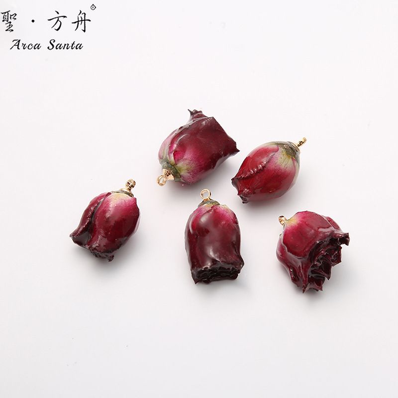 New super fairy rose earring pendant, handcrafted diy jewelry accessory, natural rose necklace pendant material Application Scenario