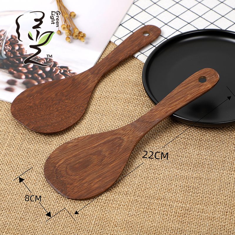 Chicken wing wooden rice spoon 22*7.8CM, rice scoop scoop, rice cooker scoop, eco-friendly solid wood rice scoop scoop, rice spoon, household wooden rice scoop Application Scenario