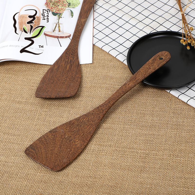 Spatula for chicken wings, wooden spatula, 32*7.5CM, non-stick pan, household non-stick pan, wooden spoon, high-temperature resistant wooden stir-frying spatula Specification drawing