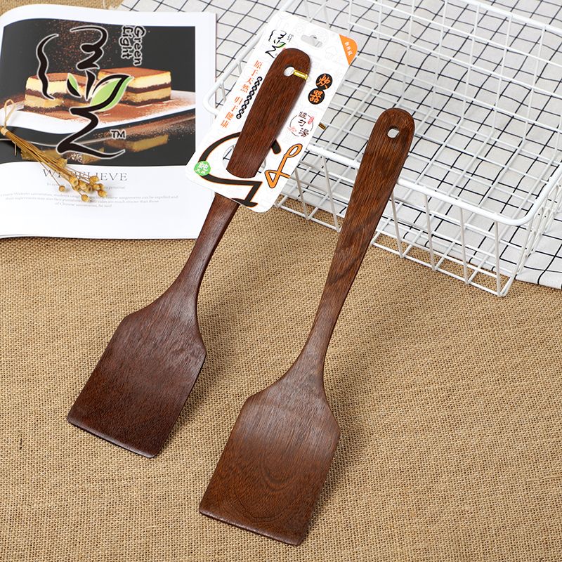Chicken wing spatula, wooden spatula, 33*7.5CM, non-stick pan spatula, household non-stick pan spatula, wooden spoon, high-temperature resistant wooden cooking spatula full figure