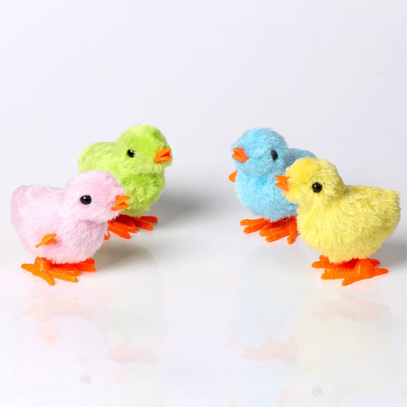 Wind-up chicken stuffed rooster toy Cartoon Wind-up rabbit children's toy stall toy details Picture