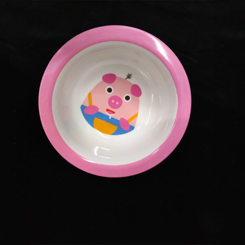 密胺餐具5.4寸儿童圆碗可爱宝宝碗幼儿园饭碗儿童创意餐具详情图5