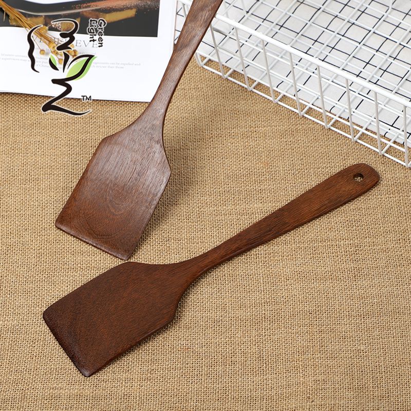 Chicken wing spatula, wooden spatula, 33*7.5CM, non-stick pan spatula, household non-stick pan spatula, wooden spoon, high-temperature resistant wooden cooking spatula details Picture