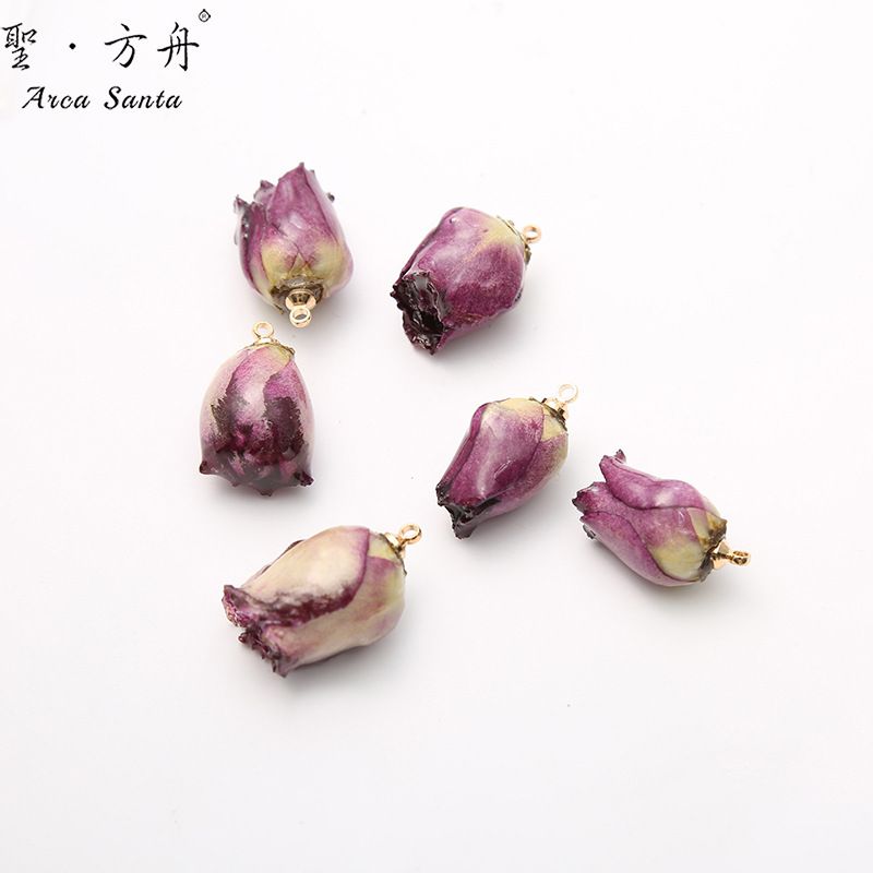 New super fairy rose earring pendant, handcrafted diy jewelry accessory, natural rose necklace pendant material Item Picture