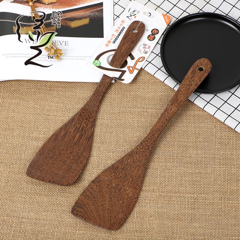 Spatula for chicken wings, wooden spatula, 32*7.5CM, non-stick pan, household non-stick pan, wooden spoon, high-temperature resistant wooden stir-frying spatula full figure