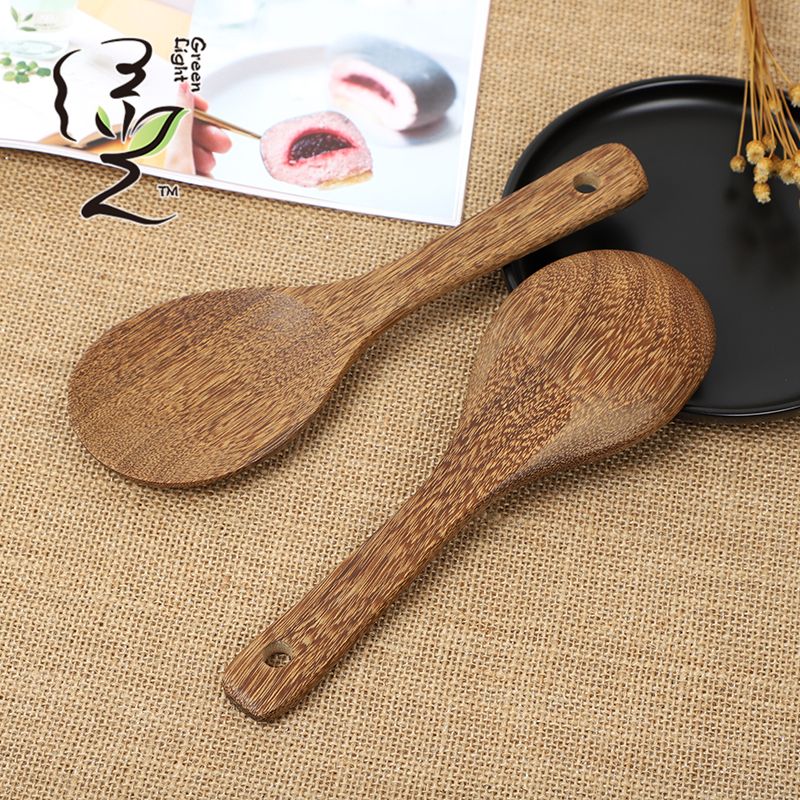 Chicken wing wooden rice spoon 22*7.3CM, rice serving spoon, rice digging spoon, rice cooker spoon, eco-friendly solid wood rice serving spoon, rice breaking spoon, household wooden rice spatula details Picture