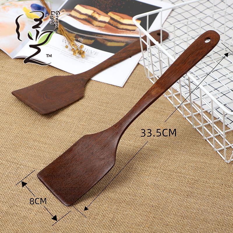 Chicken wing spatula, wooden spatula, 33*7.5CM, non-stick pan spatula, household non-stick pan spatula, wooden spoon, high-temperature resistant wooden cooking spatula Application Scenario