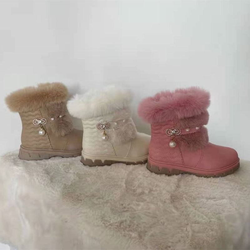 新款潮鞋女童靴子批发百搭舒适软底休闲鞋儿童保暖鞋子37