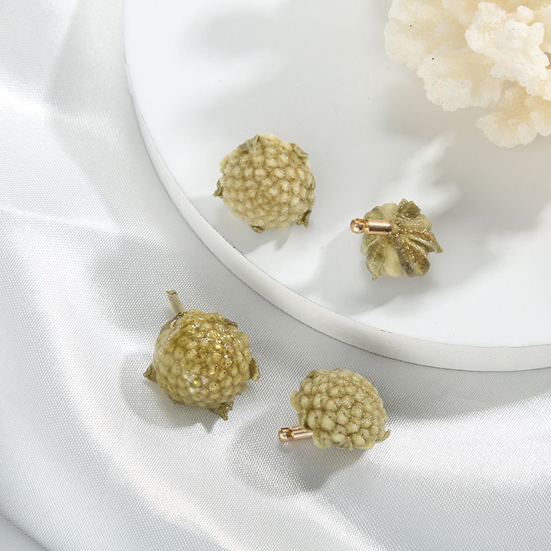 Natural irregular flower jewelry accessories, green ivy flower series earrings and pendants, diy accessory materials, semi-finished products details Picture