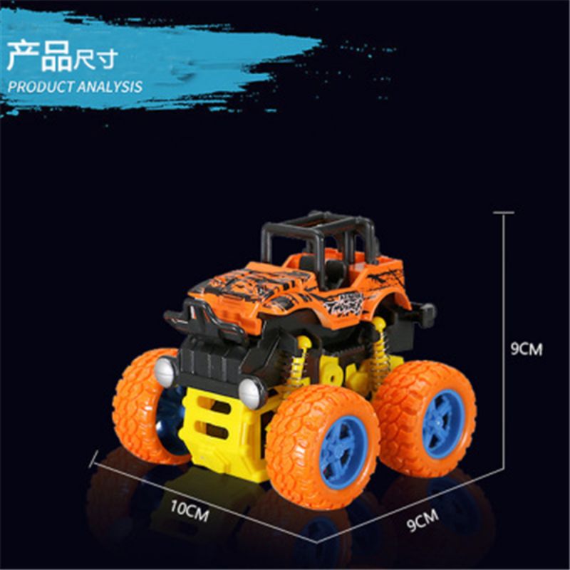 Car toy inertia pull back off-road vehicle cross-border dump car model four-wheel drive stunt children's toy car details Picture