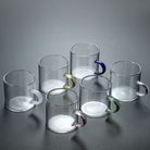 高硼硅玻璃小茶杯带把 透明功夫茶杯 玻璃品茗杯小把杯