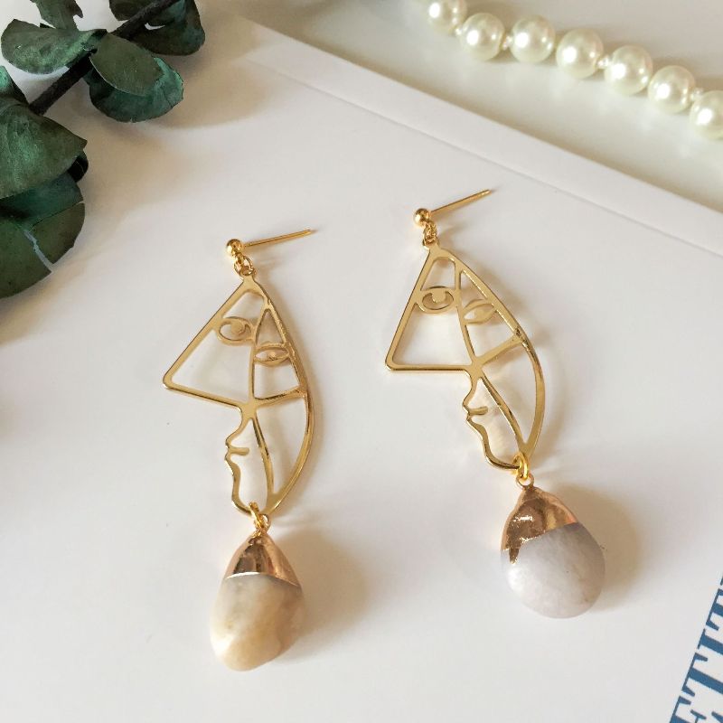 时髦气质耳环/不规则/抽象复古产品图