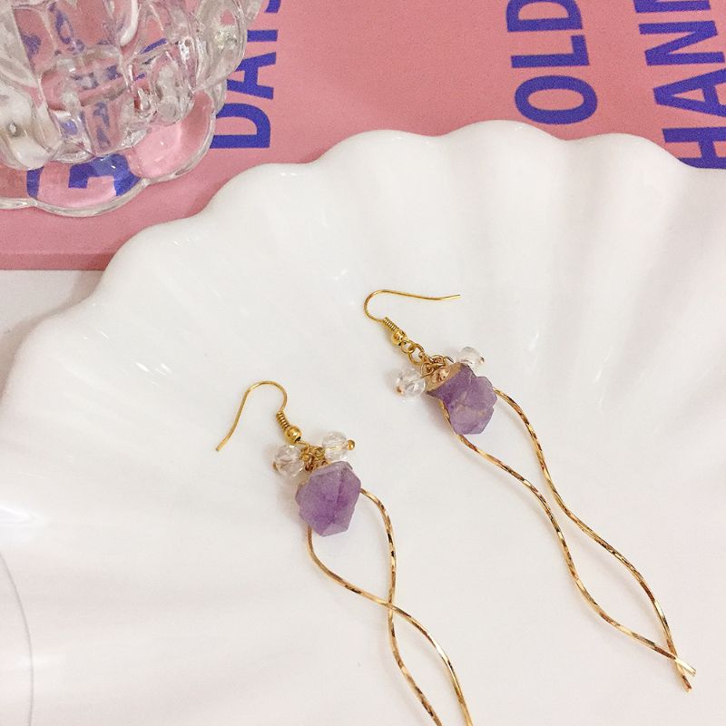 时髦气质耳环/不规则/长款配件细节图