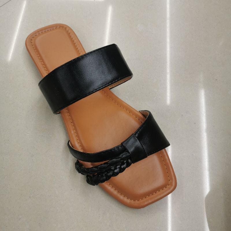 Summer new nude casual outerwear flat shoes, new foreign trade breathable soft-soled new shallow-mouthed sandals, flip-flops, flat flip-flops for women