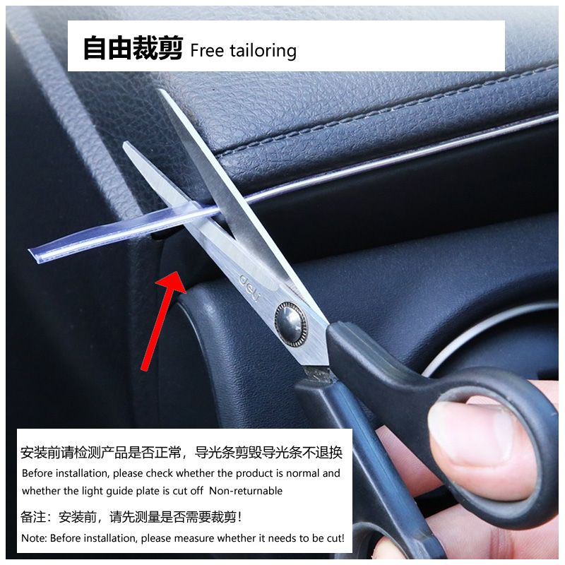 Car Atmosphere Light Car Interior Led Light Strip Usb Atmosphere Cold Light Motorcycle Car Refit Wiring Free Light Strip Application Scenario