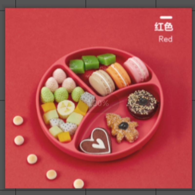 Large-capacity silicone anti-drop baby food bowls and children's tableware